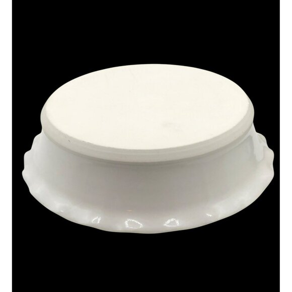 Hami Pottery Hand-Painted Floral Pie Plate/Serving Bowl 9.5 In Ironstone Scallop - Picture 7 of 11